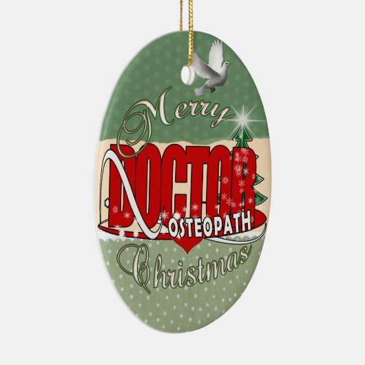 WEIHNACHTSosteopath-DOKTOR Keramikornament (Rechts)