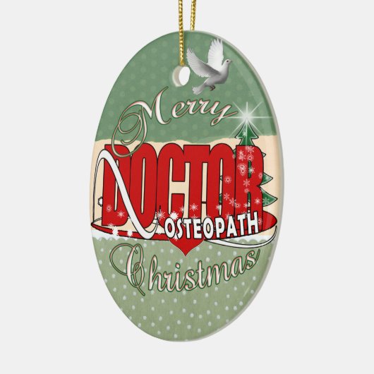 WEIHNACHTSosteopath-DOKTOR Keramikornament (Links)