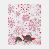 Weihnachtsotter Fleece-Decke, Medium Fleecedecke (Vorderseite)