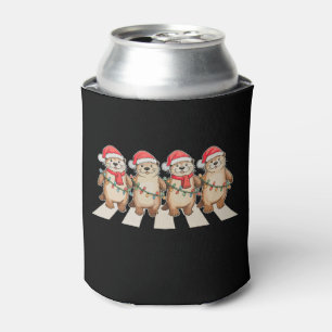 Weihnachtsotter Xmas Lichter Santa Hut Feiertag Dosenkühler