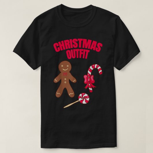 WeihnachtsOutfit Gingerbread Mann Bäckerei Candy S T-Shirt (Design vorne)