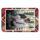 Weihnachtspaare Foto Verheiratet und frohe Ferien Magnet (Horizontal)