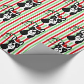 WeihnachtsPackpapier Bostons Terrier Geschenkpapier (Ecke)