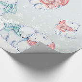 WEIHNACHTSPackpapier. EISBÄR-GESCHENK-VERPACKUNG Geschenkpapier (Ecke)