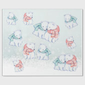 WEIHNACHTSPackpapier. EISBÄR-GESCHENK-VERPACKUNG Geschenkpapier (Flach)