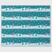 WeihnachtsPackpapier für Kinder Geschenkpapier (Flach)