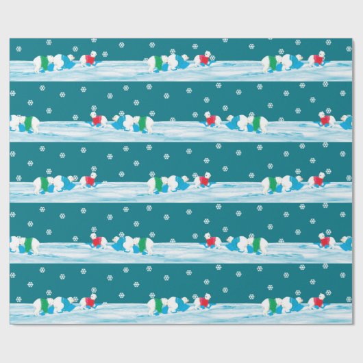 WeihnachtsPackpapier für Kinder Geschenkpapier (Flach)