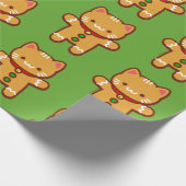 WeihnachtsPackpapier - LEBKUCHENCAT Geschenkpapier (Ecke)