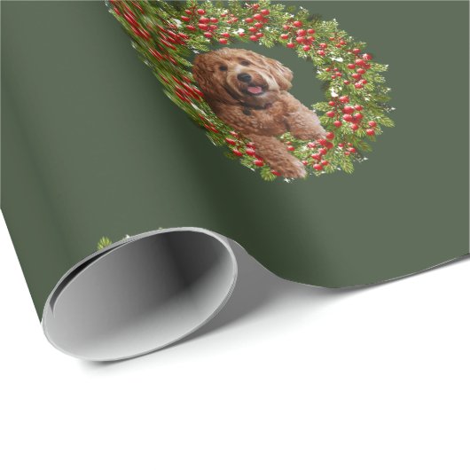 WeihnachtsPackpapier mit goldenem Gekritzel Geschenkpapier (Rolleneckpunkt)
