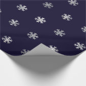 WeihnachtsPackpapier mit silbernen Schneeflocken Geschenkpapier (Ecke)