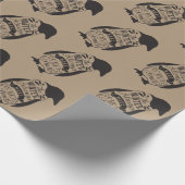 WeihnachtsPackpapier - Pinguin Geschenkpapier (Ecke)