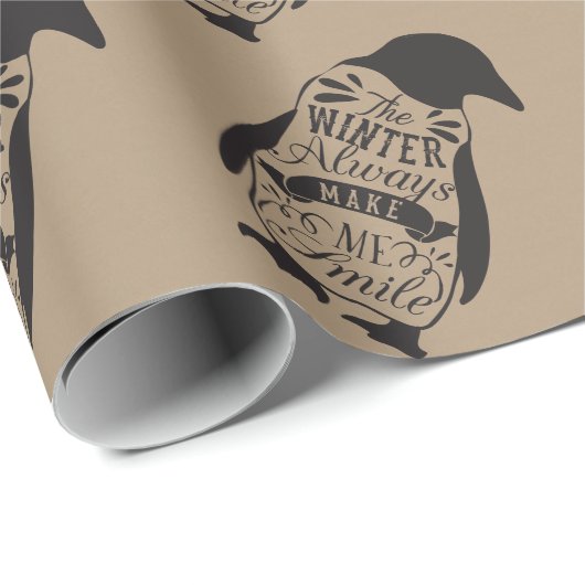 WeihnachtsPackpapier - Pinguin Geschenkpapier (Rolleneckpunkt)