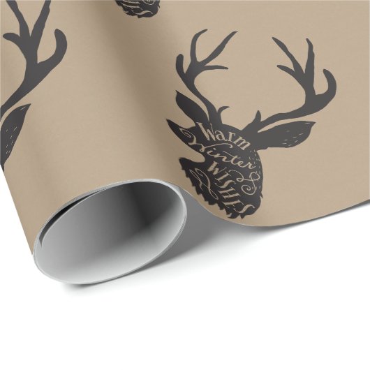 WeihnachtsPackpapier - Rotwild Geschenkpapier (Rolleneckpunkt)