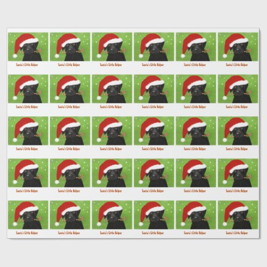 WeihnachtsPackpapier - Sankt kleiner Helfer Geschenkpapier (Flach)