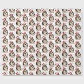 WeihnachtsPackpapier Shih Tzu Geschenkpapier (Flach)