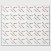 WeihnachtsPackpapier | Zuckerstange giftwrap Geschenkpapier (Flach)