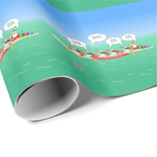 Weihnachtspaddel Geschenkpapier (Rolleneckpunkt)