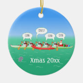 Weihnachtspaddel Keramikornament (Vorne)