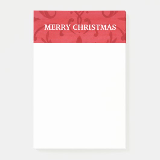 Weihnachtspads Post-it Note Pads Red Damask Post-it Klebezettel (Vorderseite)