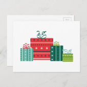 Weihnachtspakete Feiertagspostkarte (Vorne/Hinten)