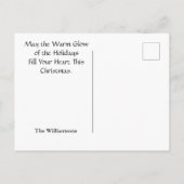 Weihnachtspakete Pine Boughs Frame Foto Feiertagspostkarte (Rückseite)