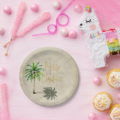 Weihnachtspalm Elegant Gold Merry Pappteller (Party)