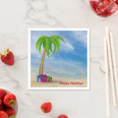 Weihnachtspalme am Strand Serviette (Beispiel)