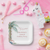 Weihnachtspalme an der Küste Pappteller (Party)