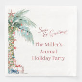 Weihnachtspalme an der Küste Serviette (Vorderseite)