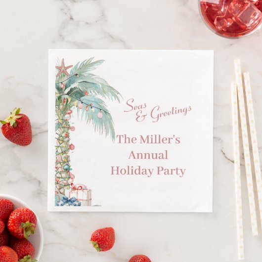 Weihnachtspalme an der Küste Serviette (Beispiel)