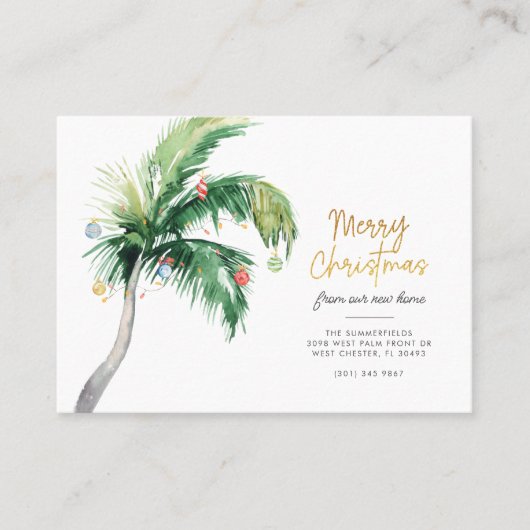 Weihnachtspalme Baum Feiertage Ankündigung (Vorderseite)