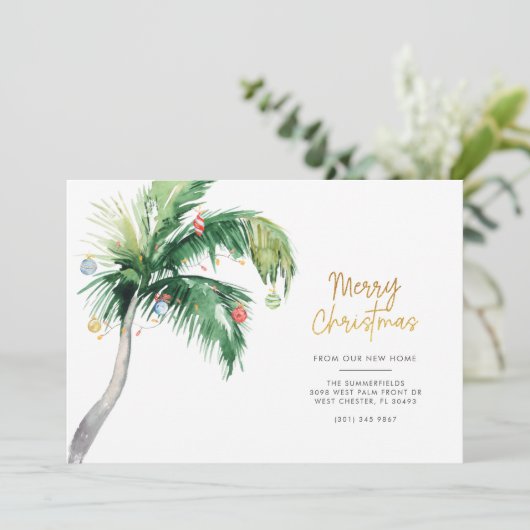 Weihnachtspalme Baum Feiertage Ankündigung (Stehend Vorderseite)