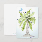 Weihnachtspalme Dankeskarte (Vorne/Hinten)