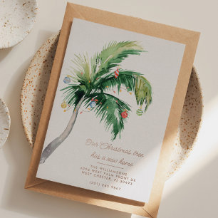 Weihnachtspalme Familienfeier Folien Feiertagskarte