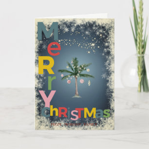 Weihnachtspalme Farbige Frohe Weihnachten