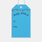 Weihnachtspalme im Sand  Geschenkanhänger (Rückseite)