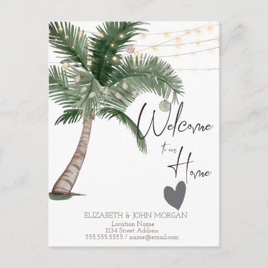 Weihnachtspalme in Wasserfarbe, Ankündigung von He (Vorderseite)