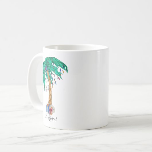 Weihnachtspalme Kaffeetasse (Vorderseite Links)