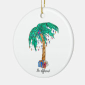 Weihnachtspalme Keramik Ornament (Links)