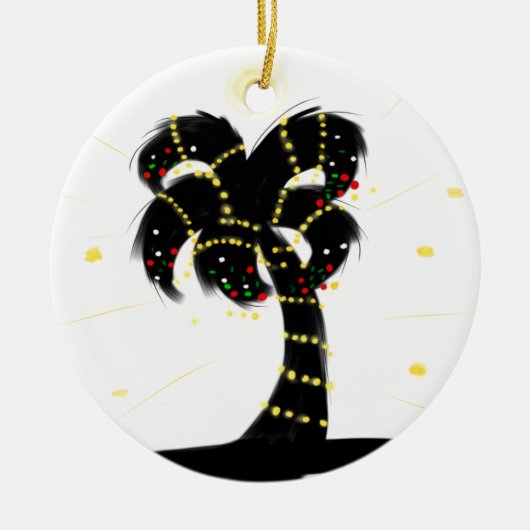 Weihnachtspalme Keramik Ornament (Vorne)