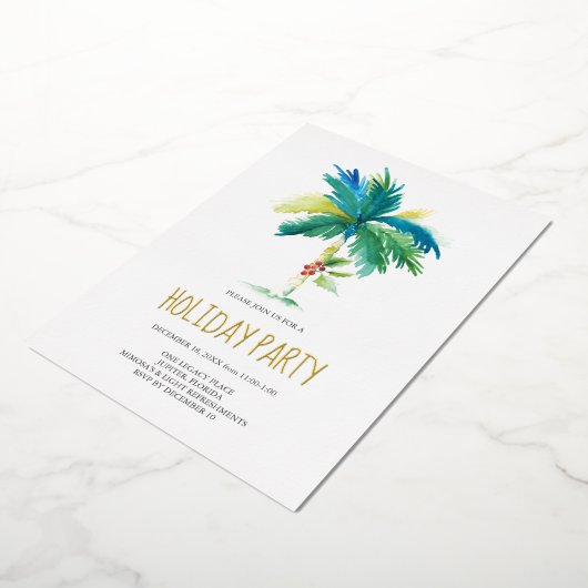 Weihnachtspalme Tree Feiertag Einladung (Gedreht)