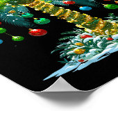 Weihnachtspalme Tree Hawaiian Trocal Xmas Poster (Ecke)