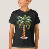 Weihnachtspalme Tree Hawaiian Trocal Xmas T-Shirt (Vorderseite)
