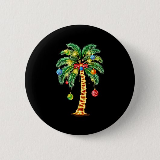 Weihnachtspalme Tree Hawaiian Xmas Button (Vorderseite)