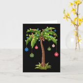 Weihnachtspalme Tree Light Hawaiian Tropical Xmas Karte (Gelbe Blume)