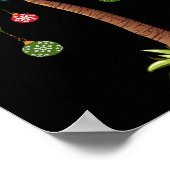 Weihnachtspalme Tree Light Hawaiian Tropical Xmas  Poster (Ecke)