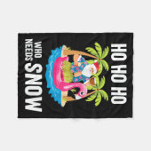 Weihnachtspalme Tree Santa Surfing Beach Urlaub X Fleecedecke (Vorderseite (Horizontal))