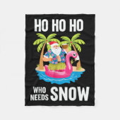 Weihnachtspalme Tree Santa Surfing Beach Urlaub X Fleecedecke (Vorderseite)