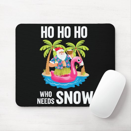 Weihnachtspalme Tree Santa Surfing Beach Urlaub X Mousepad (Mit Mouse)