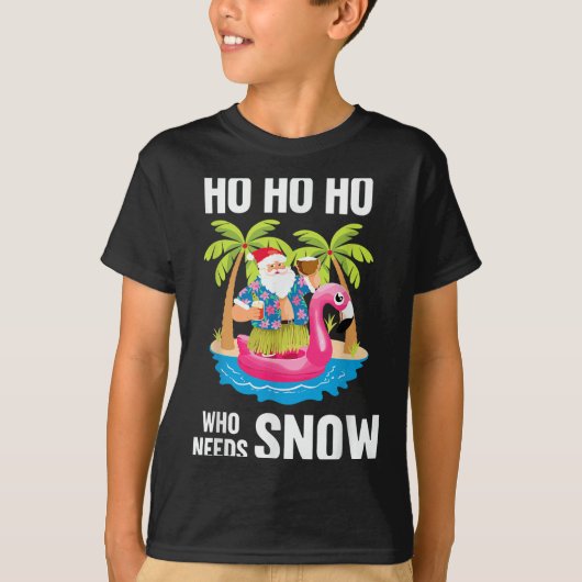 Weihnachtspalme Tree Santa Surfing Beach Urlaub X T-Shirt (Vorderseite)